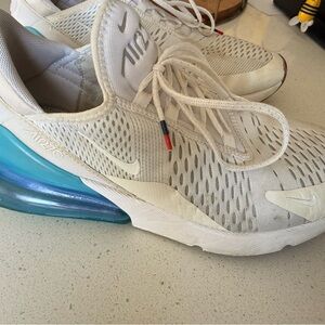 Nike Air Max 270 White with Blue Heel